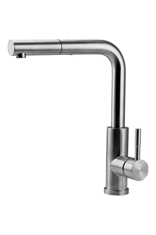 Pure.Sink Elite Steel Spark-S robinet de bucătărie din oțel inoxidabil cu duză extensibilă PS8041-02