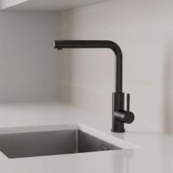 Pure.Sink Elite Steel Spark-S baterie de bucătărie Negru Mat cu duză extensibilă PS8041-10