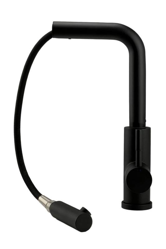 Pure.Sink Elite Steel Spark-S baterie de bucătărie Negru Mat cu duză extensibilă PS8041-10