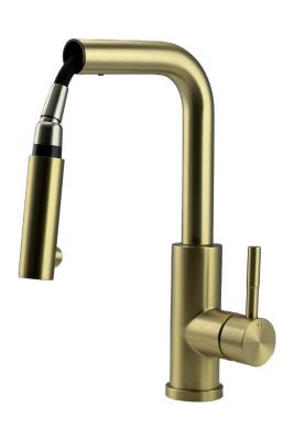 Pure.Sink Elite Steel Spark-S baterie de bucătărie PVD Aur Periat cu duză extensibilă PS8041-60