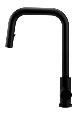Pure.Sink Elite Steel Crystal-S baterie de bucătărie Negru Mat cu duză extensibilă PS8050-10