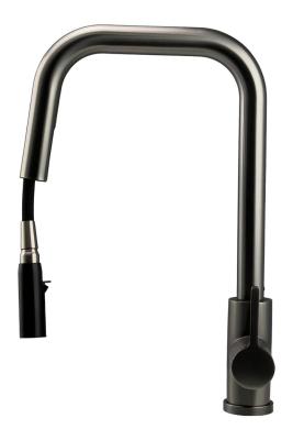 Robinet de bucătărie Pure.Sink Elite Steel Crystal-S PVD Gun metal, cu duză extensibilă PS8050-61