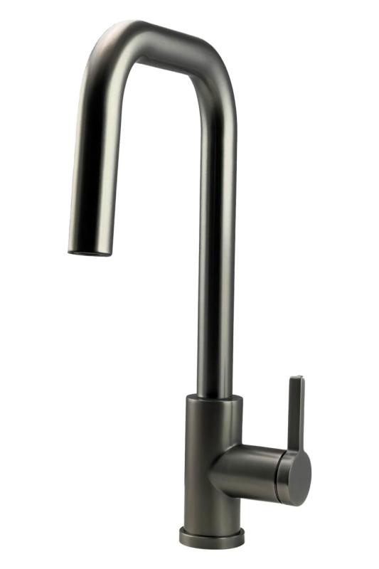 Robinet de bucătărie Pure.Sink Elite Steel Crystal-S PVD Gun metal, cu duză extensibilă PS8050-61