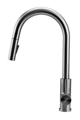 Pure.Sink Elite Steel Stream-S robinet de bucătărie din oțel inoxidabil cu gura de scurgere extensibilă PS8045-02