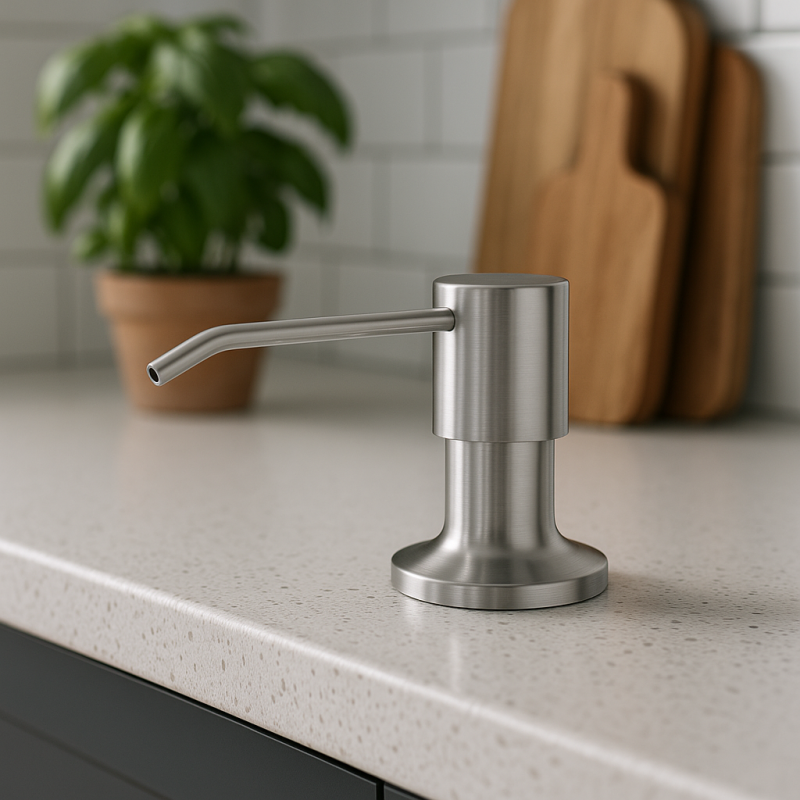 Quadri Manchester Dispenser de Săpun Încastrat din Oțel Inoxidabil - Reîncărcabil de Sus 1208967655