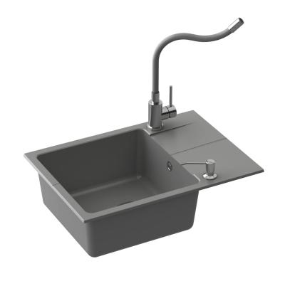Quadri Bristol Robinet de Bucătărie din Oțel Inoxidabil cu Gura Flexibilă Gri 1208967663