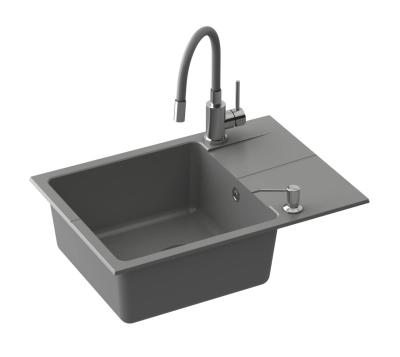 Quadri Bristol Robinet de Bucătărie din Oțel Inoxidabil cu Gura Flexibilă Gri 1208967663