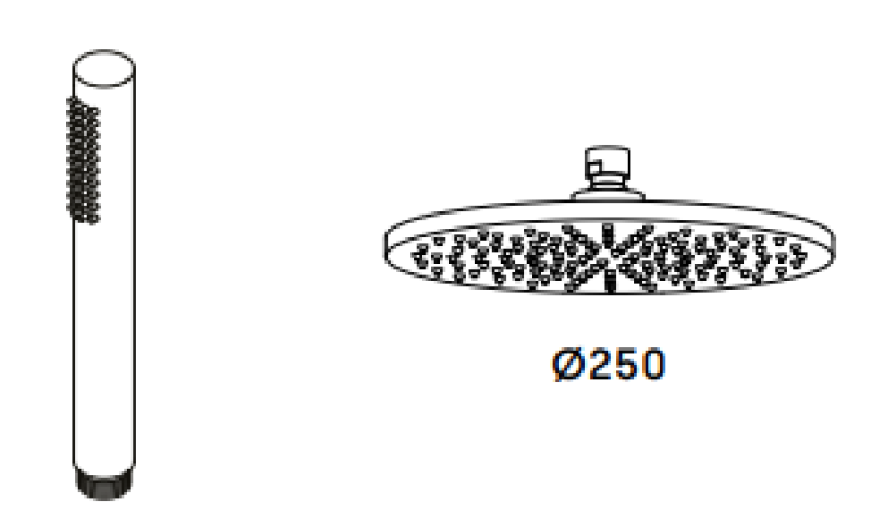 Waterevolution Flow combinatie de duș termostatic cu duș de ploaie PVD auriu White Gold 250mm T141TN25WGE