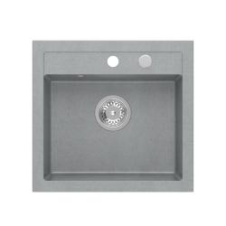 Quadri Londra Granit Gri Chiuvetă 50x47cm cu Orificiu pentru Robinet Montare pe Blat - 1208967727