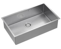 Chiuveta Aquadesign Zara din inox 74x44cm, montare sub blat, montare la nivel și suprapusă cu dop din inox - 1208967758