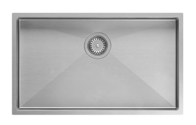 Chiuveta Aquadesign Zara din inox 74x44cm, montare sub blat, montare la nivel și suprapusă cu dop din inox - 1208967758