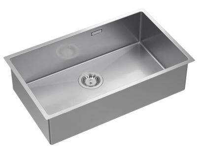 Chiuveta Aquadesign Zara din inox 74x44cm, montare sub blat, montare la nivel și suprapusă cu dop din inox - 1208967758