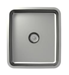 Aquadesign Oxford chiuvetă din inox 35x40cm montare sub blat cu dop din inox - 1208967761
