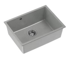 Quadri Elston Gri Chiuvetă de Granit pentru Montare Inferioară 495x360mm cu Dop din Inox 1208967773