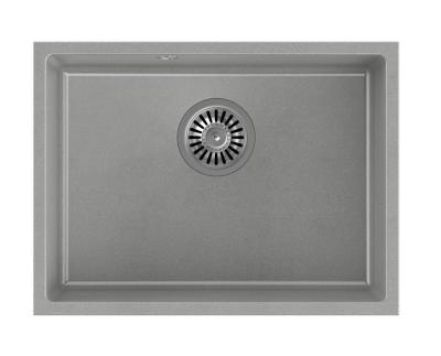 Quadri Elston Gri Chiuvetă de Granit pentru Montare Inferioară 495x360mm cu Dop din Inox 1208967773