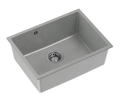 Quadri Elston Gri Chiuvetă de Granit pentru Montare Inferioară 495x360mm cu Dop din Inox 1208967773