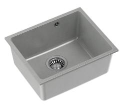 Quadri Elston Gri Chiuvetă de Granit pentru Montare sub Blat 420x335mm cu Dop din Inox 1208967775