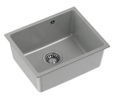 Quadri Elston Gri Chiuvetă de Granit pentru Montare sub Blat 420x335mm cu Dop din Inox 1208967775