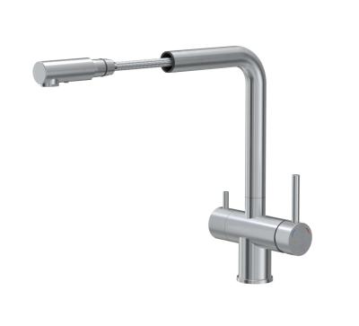 Quadri Ellesmere Robinet de bucătărie din oțel inoxidabil cu 3 căi și conexiune suplimentară pentru apă filtrată 1208967782