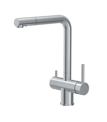 Quadri Ellesmere Robinet de bucătărie din oțel inoxidabil cu 3 căi și conexiune suplimentară pentru apă filtrată 1208967782