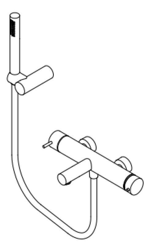 Waterevolution Flow thermostatische tweerichtings douchemengkraan met handdouche wit T130TNBR