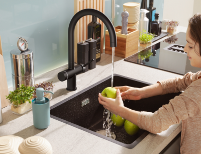 Franke Maris waterhub 7L boiler 3-in-1 met elektronische Touch kokendwaterkraan matzwart 160.0713.604