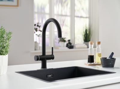 Franke Maris waterhub 7L boiler 3-in-1 met elektronische Touch kokendwaterkraan matzwart 160.0713.604