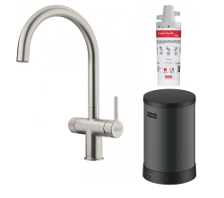 Franke Maris waterhub 4L boiler 3-in-1 met Twist mechanische kokend water kraan RVS met waterhub bypass 1208967859