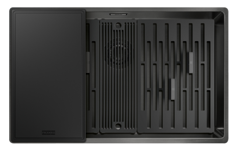 Franke Mythos Masterpiece BXM 210.68 Chiuvetă mare Gun Metal PVD Antracit 685x410mm Instalare la același nivel și sub blat - 127.0676.885