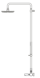 Waterevolution Flow drieweg douchemengkraan met hand- en hoofddouche chroom T131N01