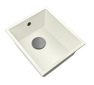 GraniteMy Universal Witte Granieten Spoelbak 34x40 cm wit opbouw onderbouw en vlakbouw met gun metal plug 1208967904

Traducere în română:
GraniteMy Universal Chiuvetă Albă din Granit 34x40 c