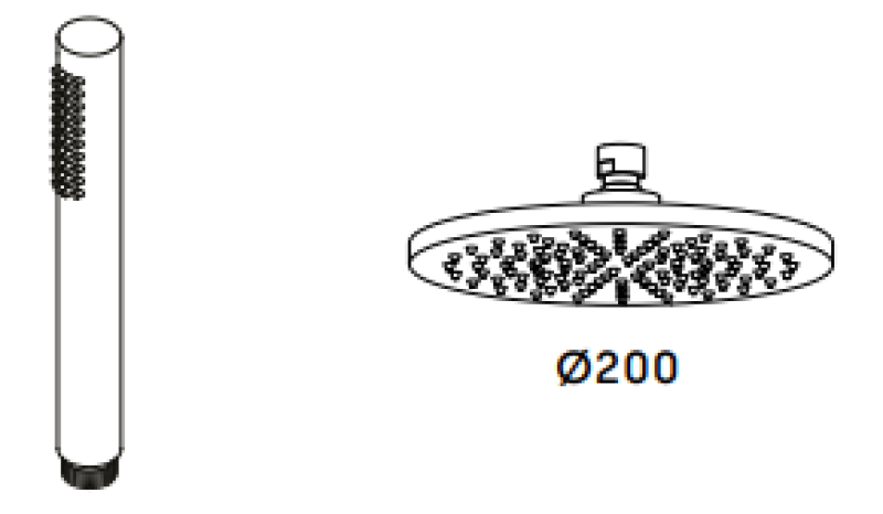 Waterevolution Flow drieweg douchemengkraan met hand- en hoofddouche koper T131NCPE