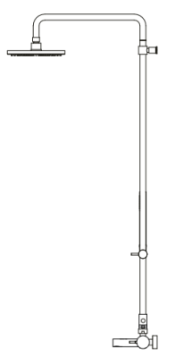 Waterevolution Flow robinet de duș cu trei căi, cu duș de mână și principal, Gun Metal 250mm T131N25GME