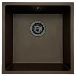 GraniteMy Universal Café Granieten Spoelbak 40x40 cm opbouw, onderbouw en vlakbouw met gun metal plug - 1208967917