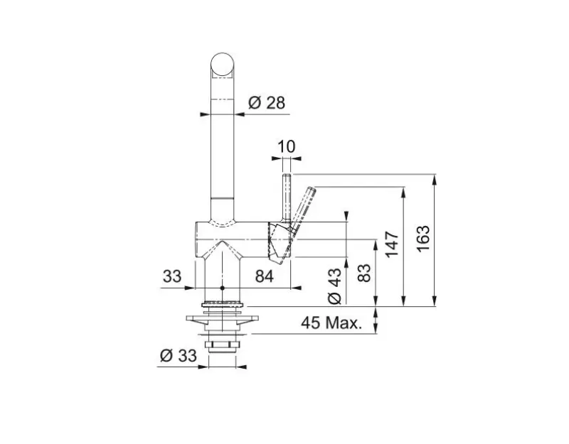 Franke Active L Robinet de bucătărie Oyster Beige cu țeavă pivotantă 115.0653.378