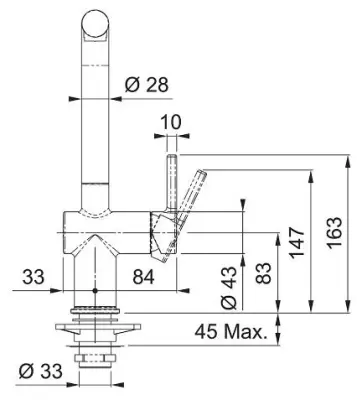 Franke Active L Robinet de Bucătărie Stone Grey Gri cu Duș Extractibil 115.0653.385