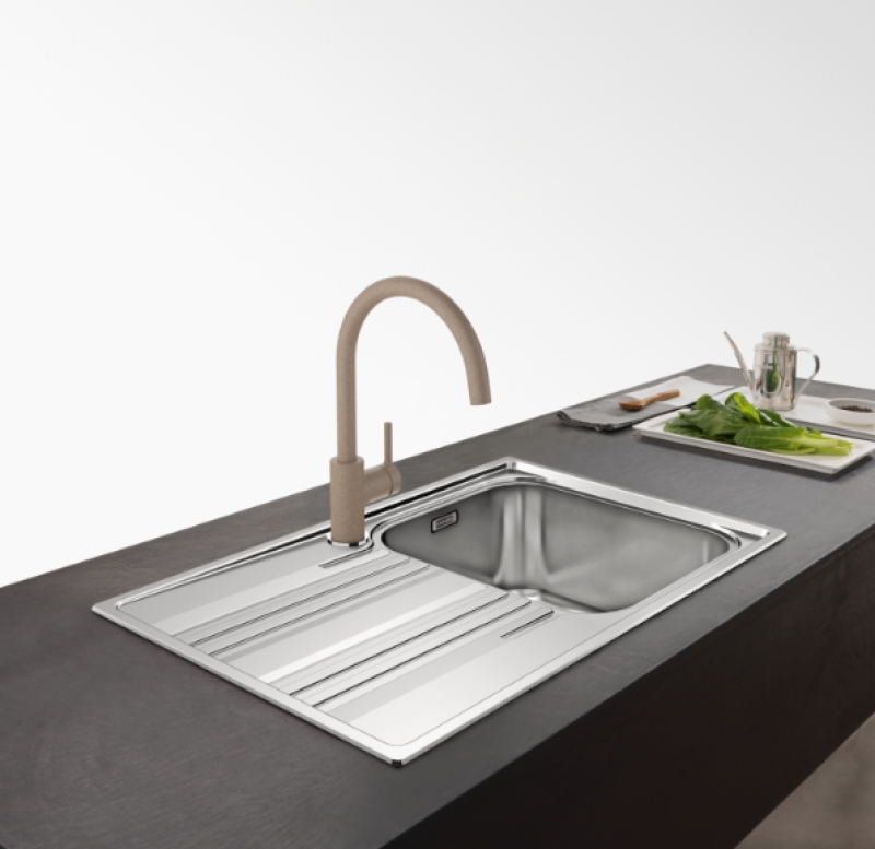 Franke Lina XL Robinet de bucătărie bej Oyster cu gura de scurgere rotativă 115.0626.028