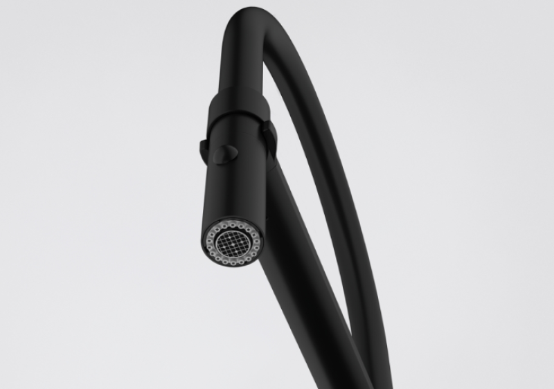 Franke Icon Monocomandă Baterie de Bucătărie cu Duș Flexibil, Negru 115.0690.598