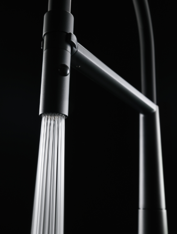 Franke Icon Monocomandă Baterie de Bucătărie cu Duș Flexibil, Negru 115.0690.598