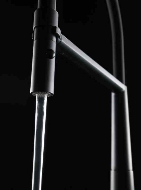 Franke Icon Monocomandă Baterie de Bucătărie cu Duș Flexibil, Negru 115.0690.598