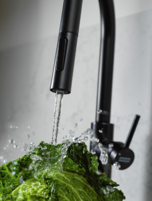 Franke Pescara J Monocomandă Mixer Negru cu Duza Extensibilă și Funcție de Pulverizare 115.0575.968