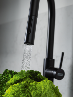 Franke Pescara J Monocomandă Mixer Negru cu Duza Extensibilă și Funcție de Pulverizare 115.0575.968