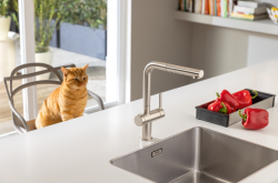 Franke Active Twist Robinet Monocomandă din Inox cu Gură de Scurgere Extensibilă și Funcție Integrată de Operare a Deșeurilor 115.0653.505