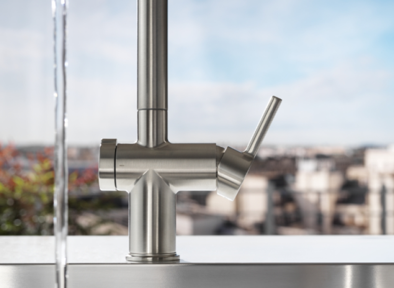 Franke Active Twist Robinet Monocomandă din Inox cu Gură de Scurgere Extensibilă și Funcție Integrată de Operare a Deșeurilor 115.0653.505