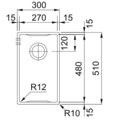 Centrul de Cutii Franke BWX 210/110-27 Inox 127.0579.849