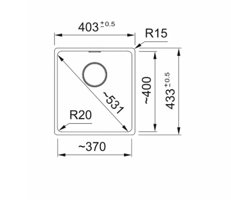 Franke Maris MRG 210-37 Fragranite Slate Grey chiuvetă gri închis montare la nivel 135.0714.609