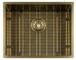 Lorreine Patina chiuvetă 50x40 montare sub blat, blat plat și blat superior, inclusiv grătar de fund 50SP-Patina-BG