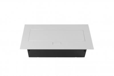 Priză de mobilă 2x priză cu împământare, USB A+C, cablu de alimentare cu mufă, alb