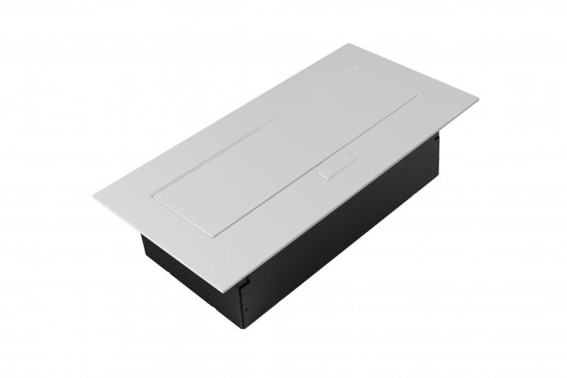 Priză de mobilă 2x priză cu împământare, USB A+C, cablu de alimentare cu mufă, alb