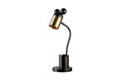 Lampa de birou MOUSE, 0505, max. 250 V, 50/60 Hz, 1*E27, max. 25 W, diametru 8 cm, IP20, negru/auriu